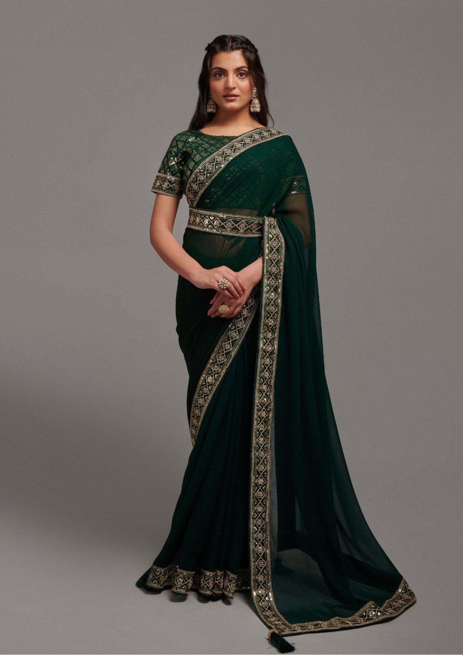 Green Saree's