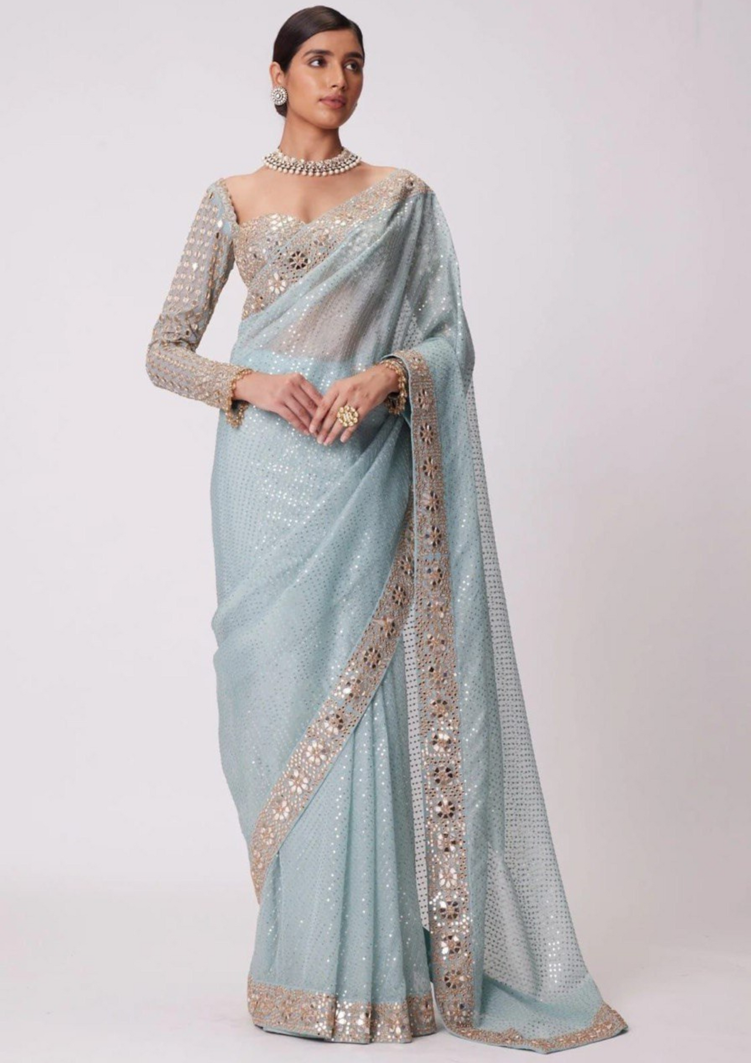 Sky Blue Saree's
